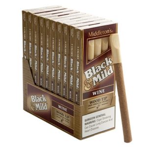 Black & Mild Cigars Wood Tip Wine - 5 Pack-0